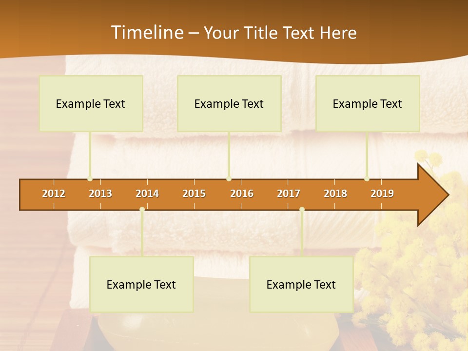 A Bunch Of Towels Sitting On Top Of A Wooden Table PowerPoint Template