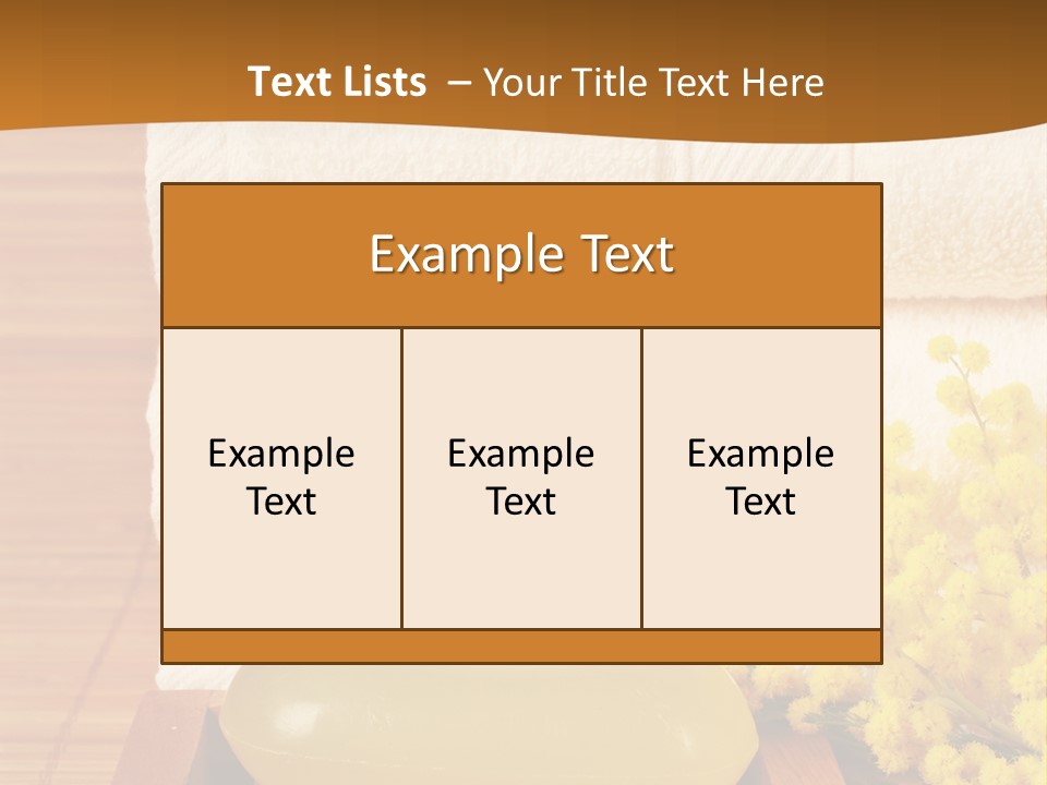 A Bunch Of Towels Sitting On Top Of A Wooden Table PowerPoint Template
