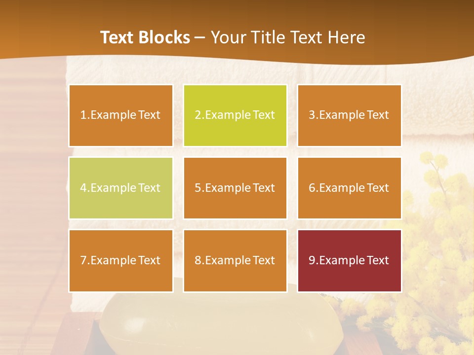 A Bunch Of Towels Sitting On Top Of A Wooden Table PowerPoint Template