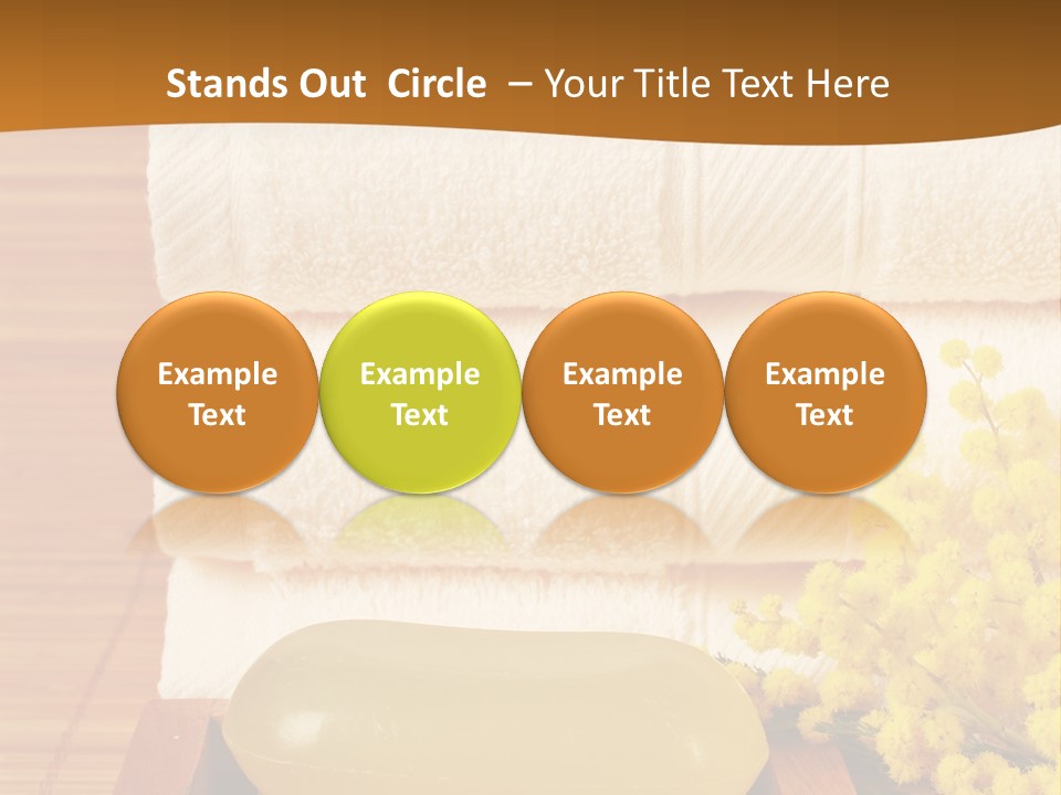 A Bunch Of Towels Sitting On Top Of A Wooden Table PowerPoint Template