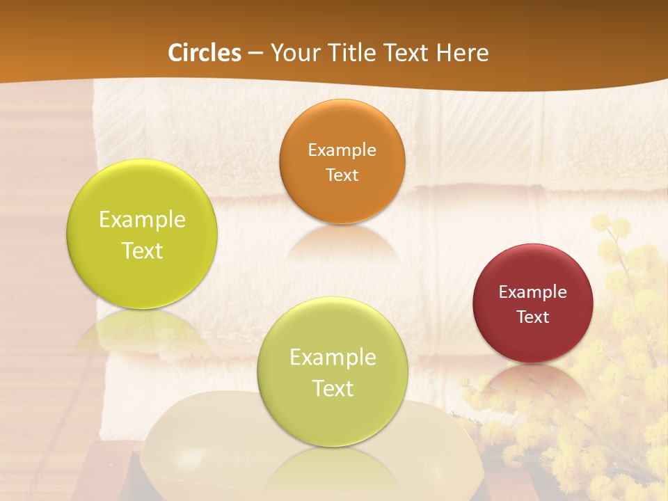 A Bunch Of Towels Sitting On Top Of A Wooden Table PowerPoint Template