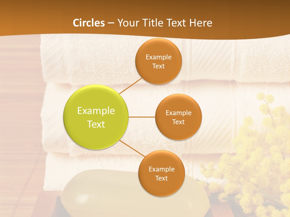 A Bunch Of Towels Sitting On Top Of A Wooden Table PowerPoint Template