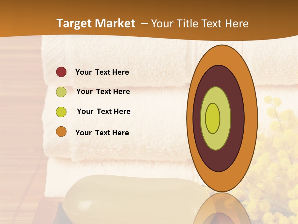 A Bunch Of Towels Sitting On Top Of A Wooden Table PowerPoint Template