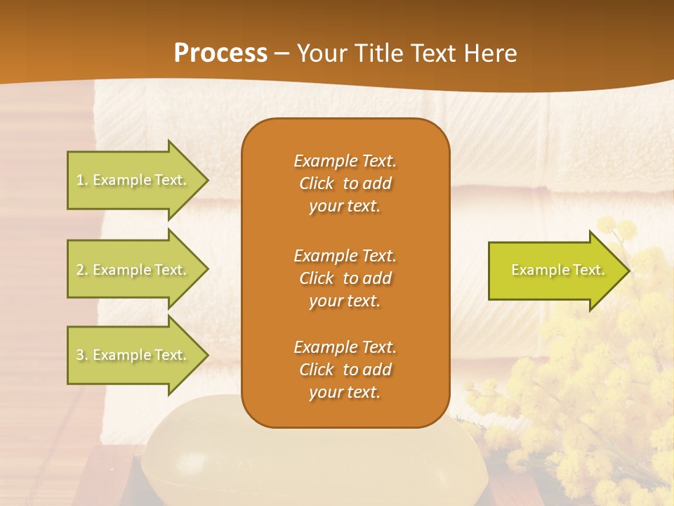 A Bunch Of Towels Sitting On Top Of A Wooden Table PowerPoint Template