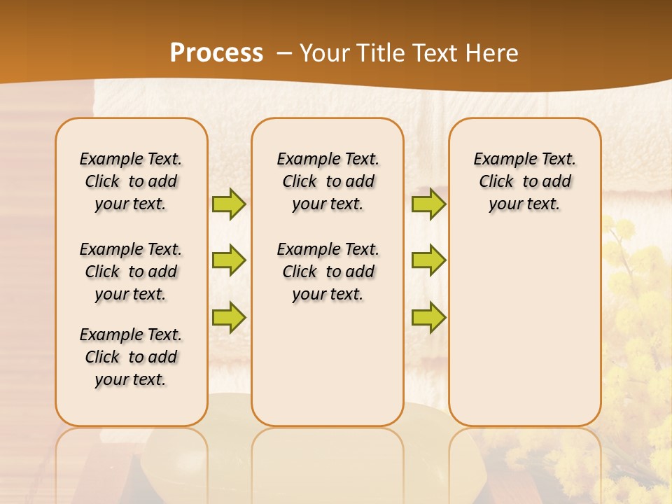 A Bunch Of Towels Sitting On Top Of A Wooden Table PowerPoint Template
