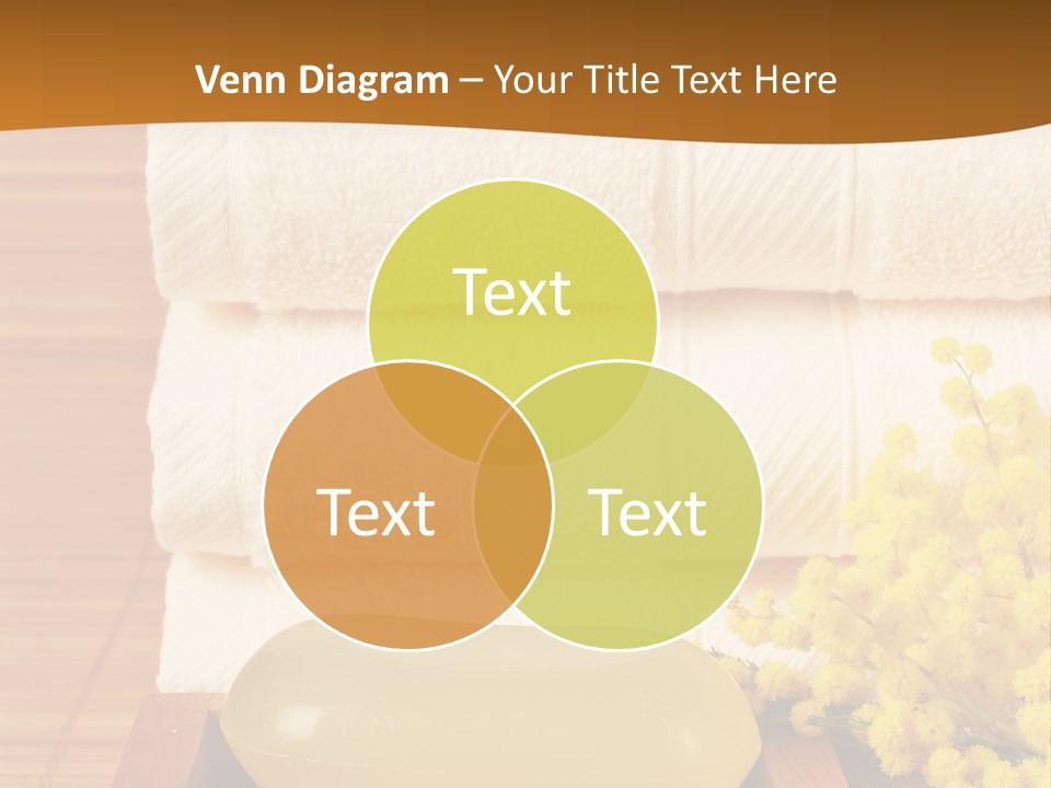 A Bunch Of Towels Sitting On Top Of A Wooden Table PowerPoint Template