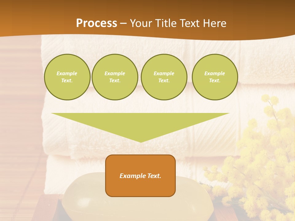 A Bunch Of Towels Sitting On Top Of A Wooden Table PowerPoint Template