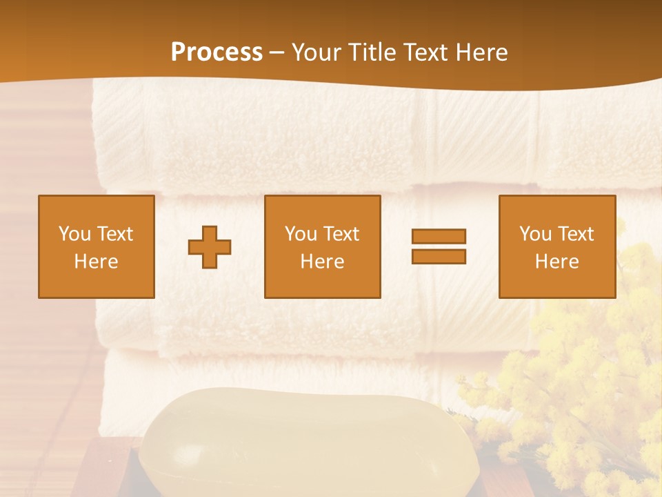 A Bunch Of Towels Sitting On Top Of A Wooden Table PowerPoint Template
