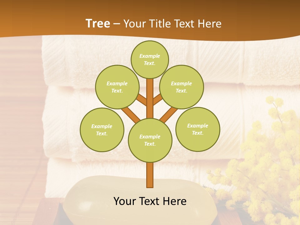 A Bunch Of Towels Sitting On Top Of A Wooden Table PowerPoint Template