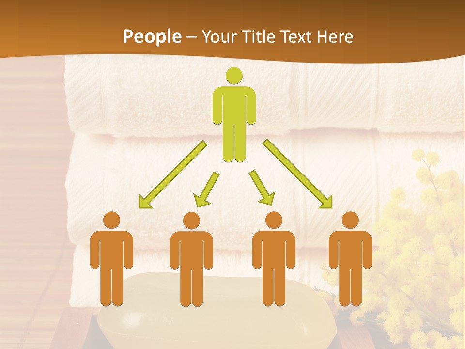 A Bunch Of Towels Sitting On Top Of A Wooden Table PowerPoint Template