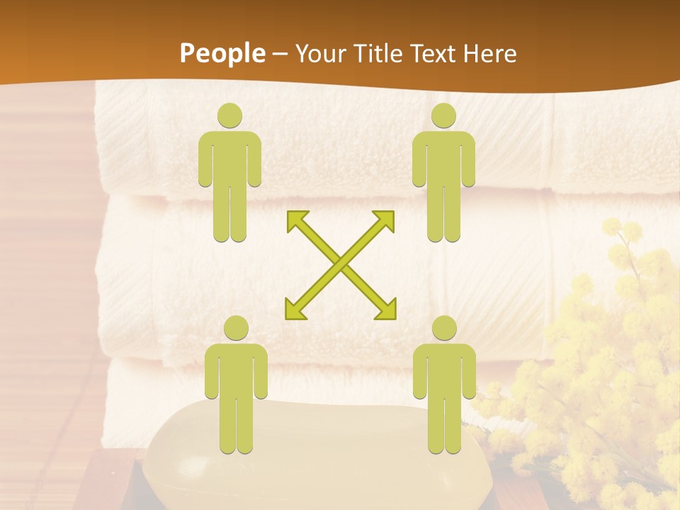 A Bunch Of Towels Sitting On Top Of A Wooden Table PowerPoint Template