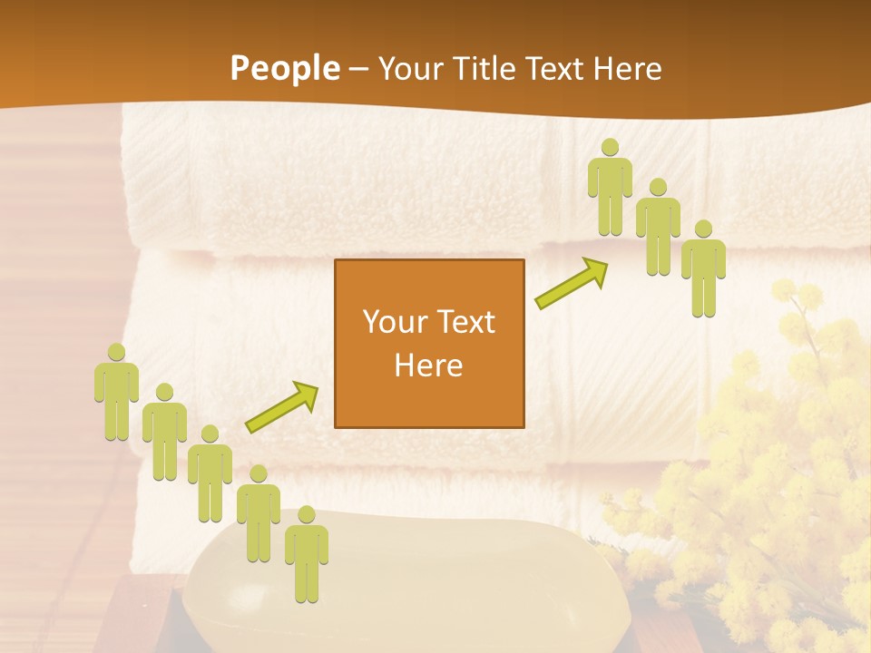 A Bunch Of Towels Sitting On Top Of A Wooden Table PowerPoint Template
