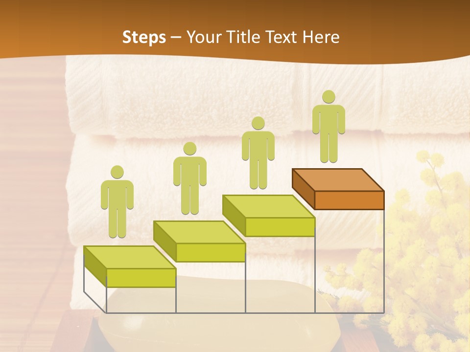 A Bunch Of Towels Sitting On Top Of A Wooden Table PowerPoint Template