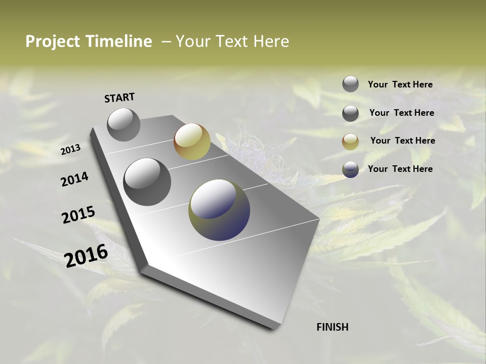 A Bunch Of Purple Flowers With Green Leaves PowerPoint Template