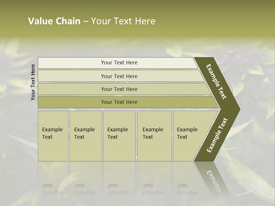 A Bunch Of Purple Flowers With Green Leaves PowerPoint Template