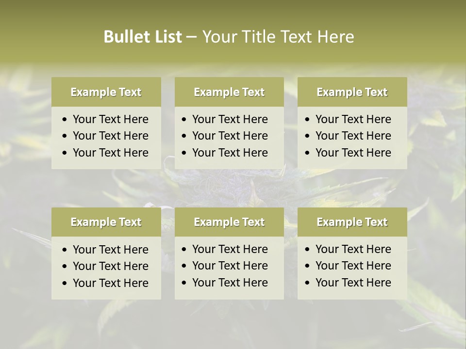 A Bunch Of Purple Flowers With Green Leaves PowerPoint Template