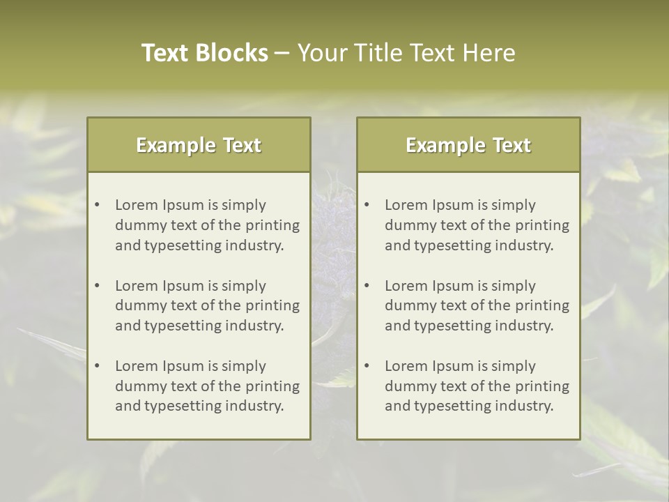 A Bunch Of Purple Flowers With Green Leaves PowerPoint Template