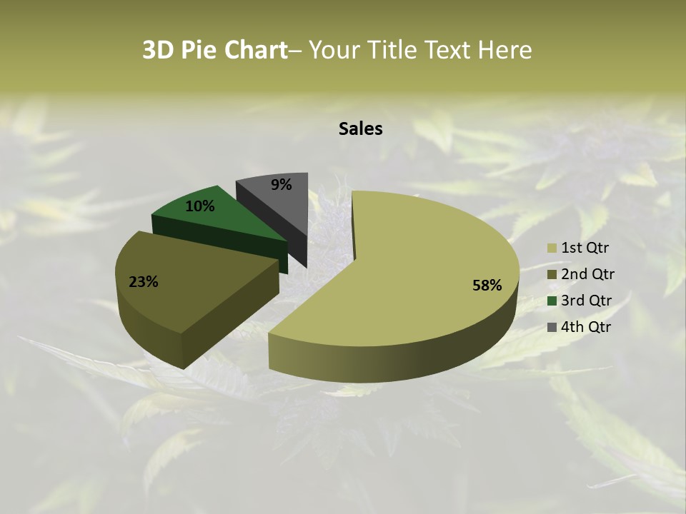 A Bunch Of Purple Flowers With Green Leaves PowerPoint Template