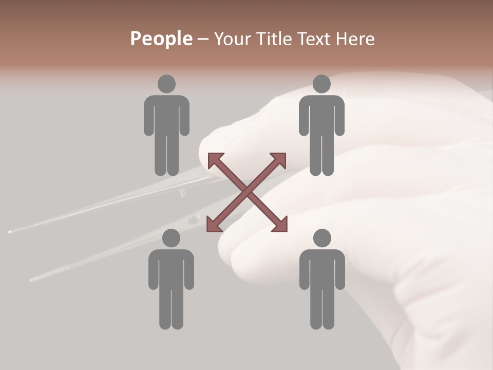 Tweezers Against Black Background PowerPoint Template