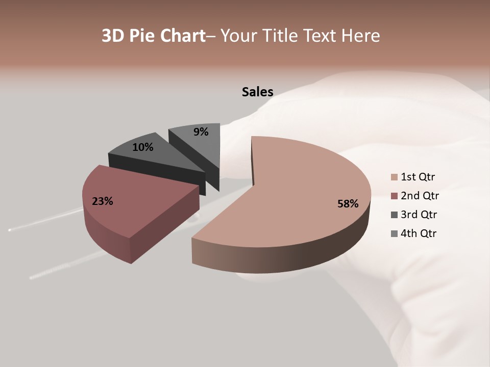 Tweezers Against Black Background PowerPoint Template