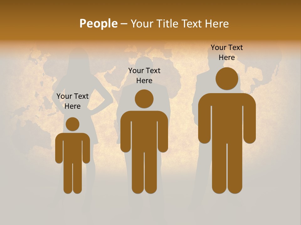 Business People Silhouettes And World Map On Paper Texture. Ma Traced Http://Www.lib.utex As.edu/Maps/World_M Aps/World_Pol02.Jpg Their Copyright Http://Www.lib.utex As.edu/Maps/Faq.htm L#3.Html PowerPoint Template