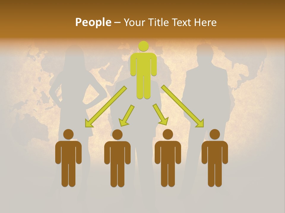 Business People Silhouettes And World Map On Paper Texture. Ma Traced Http://Www.lib.utex As.edu/Maps/World_M Aps/World_Pol02.Jpg Their Copyright Http://Www.lib.utex As.edu/Maps/Faq.htm L#3.Html PowerPoint Template
