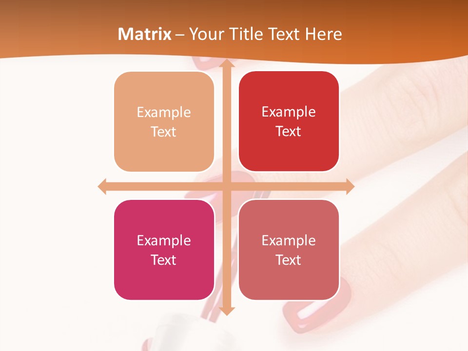 Manicurist Applying Red Nail Polish On Female Fingers. PowerPoint Template