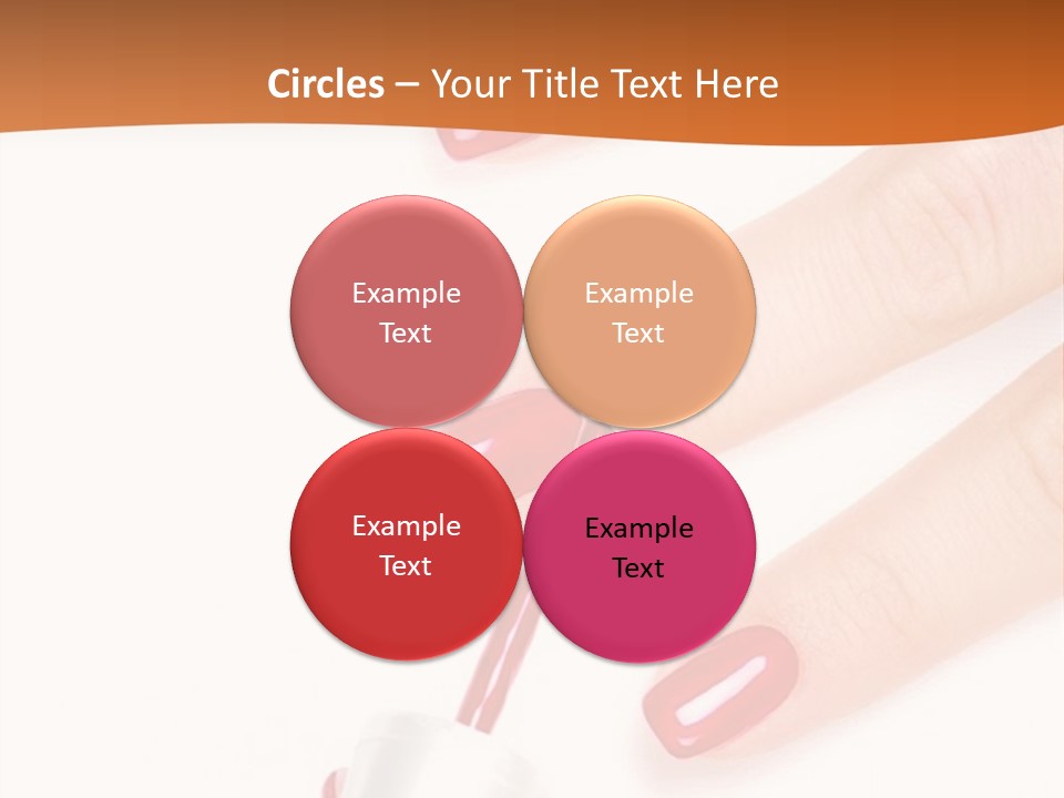 Manicurist Applying Red Nail Polish On Female Fingers. PowerPoint Template