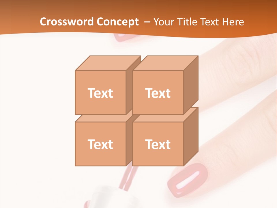 Manicurist Applying Red Nail Polish On Female Fingers. PowerPoint Template