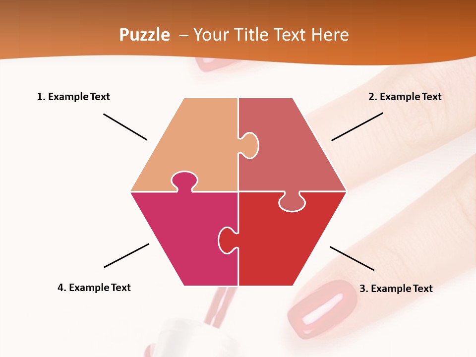 Manicurist Applying Red Nail Polish On Female Fingers. PowerPoint Template