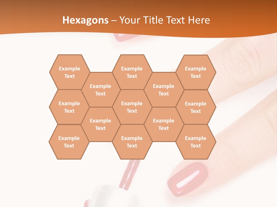 Manicurist Applying Red Nail Polish On Female Fingers. PowerPoint Template