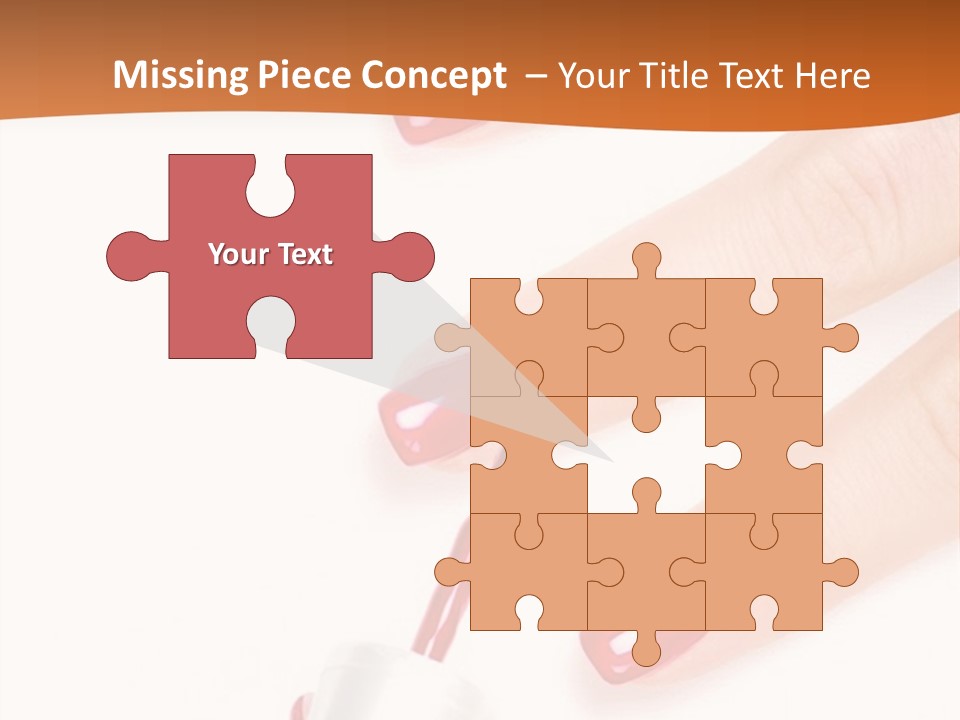 Manicurist Applying Red Nail Polish On Female Fingers. PowerPoint Template