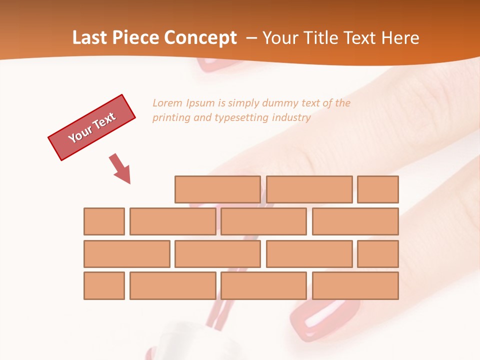 Manicurist Applying Red Nail Polish On Female Fingers. PowerPoint Template