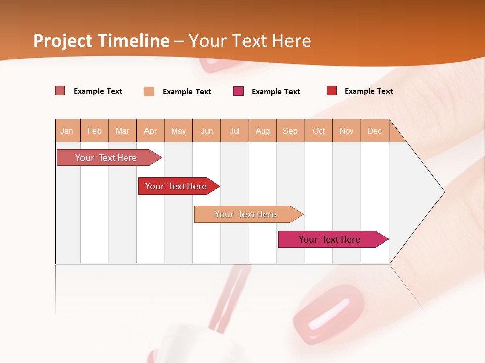 Manicurist Applying Red Nail Polish On Female Fingers. PowerPoint Template
