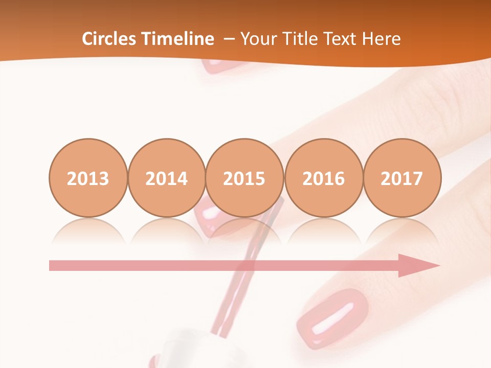 Manicurist Applying Red Nail Polish On Female Fingers. PowerPoint Template