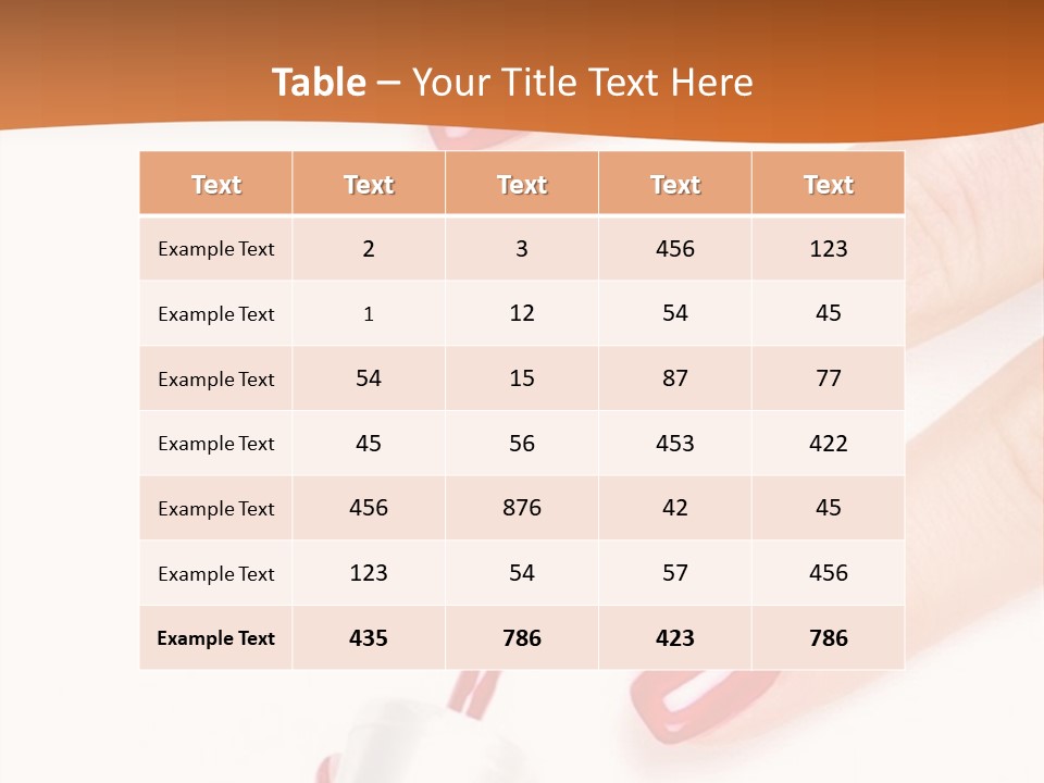 Manicurist Applying Red Nail Polish On Female Fingers. PowerPoint Template