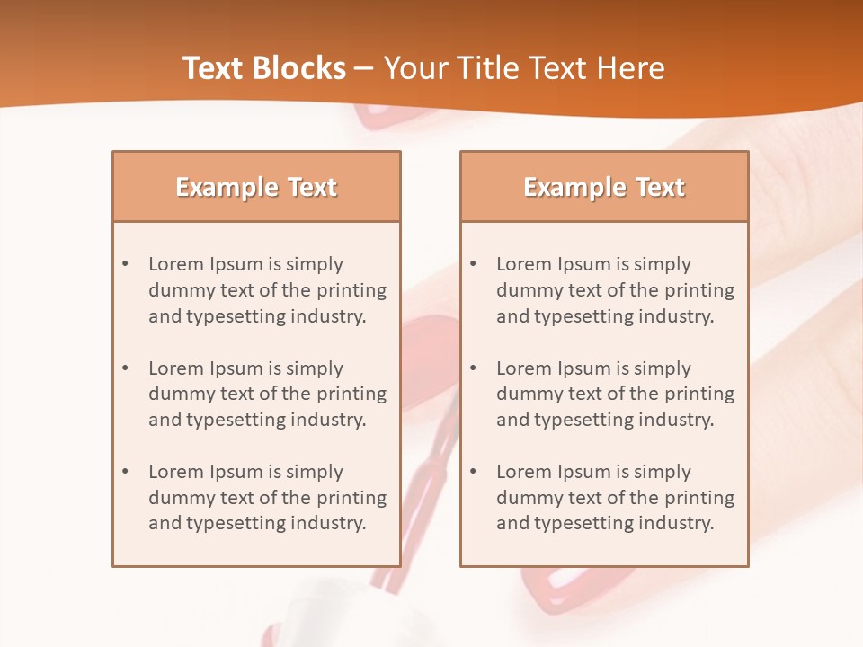 Manicurist Applying Red Nail Polish On Female Fingers. PowerPoint Template