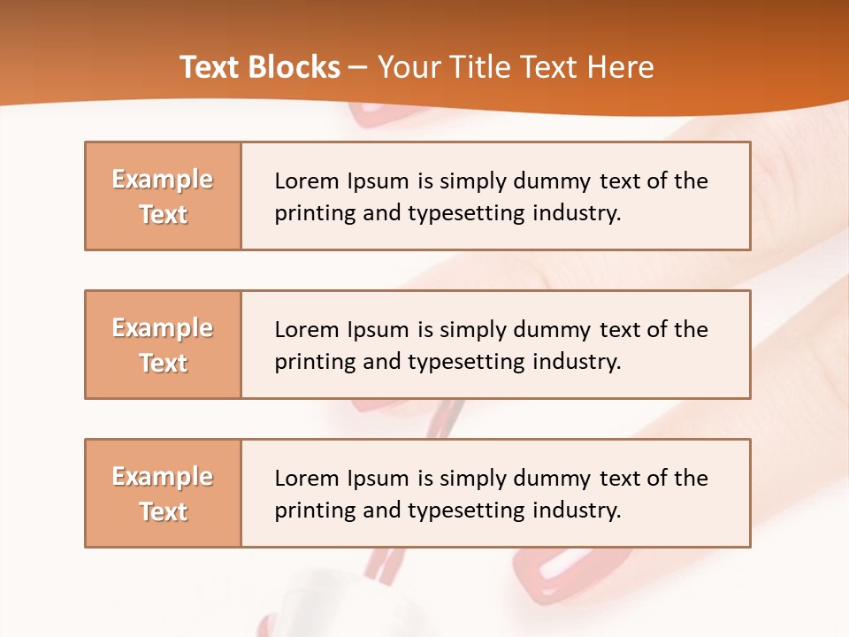 Manicurist Applying Red Nail Polish On Female Fingers. PowerPoint Template