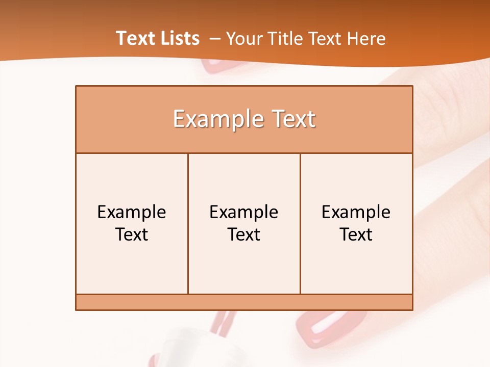Manicurist Applying Red Nail Polish On Female Fingers. PowerPoint Template