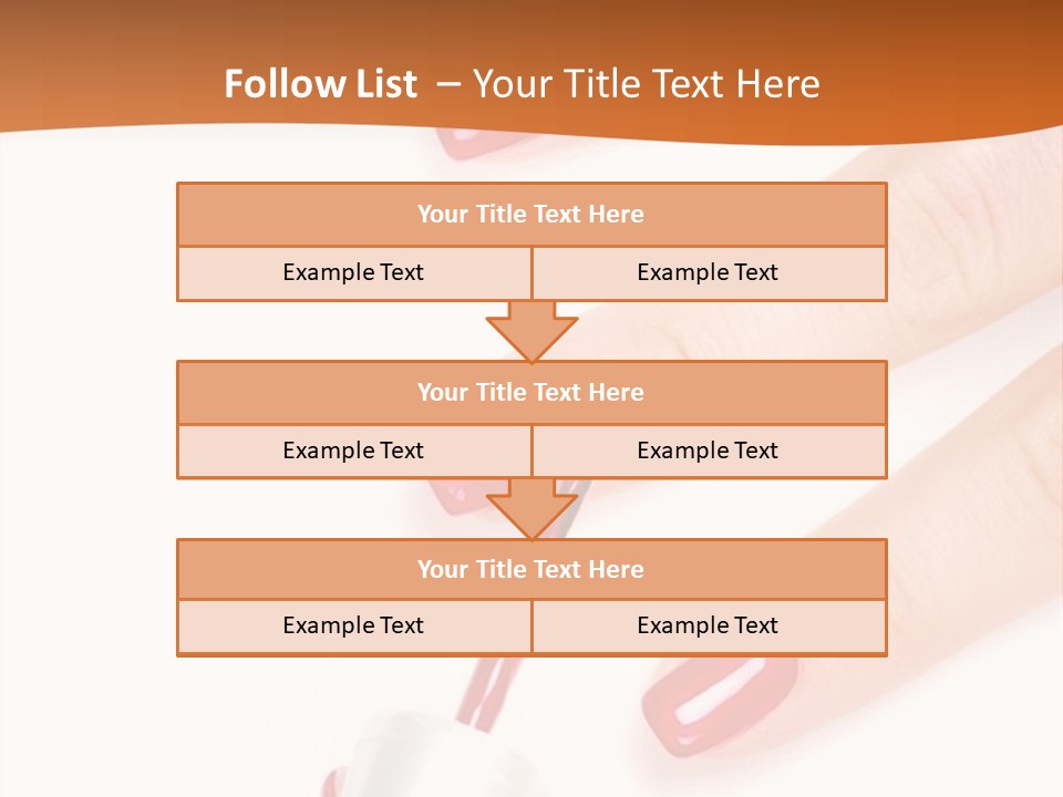 Manicurist Applying Red Nail Polish On Female Fingers. PowerPoint Template