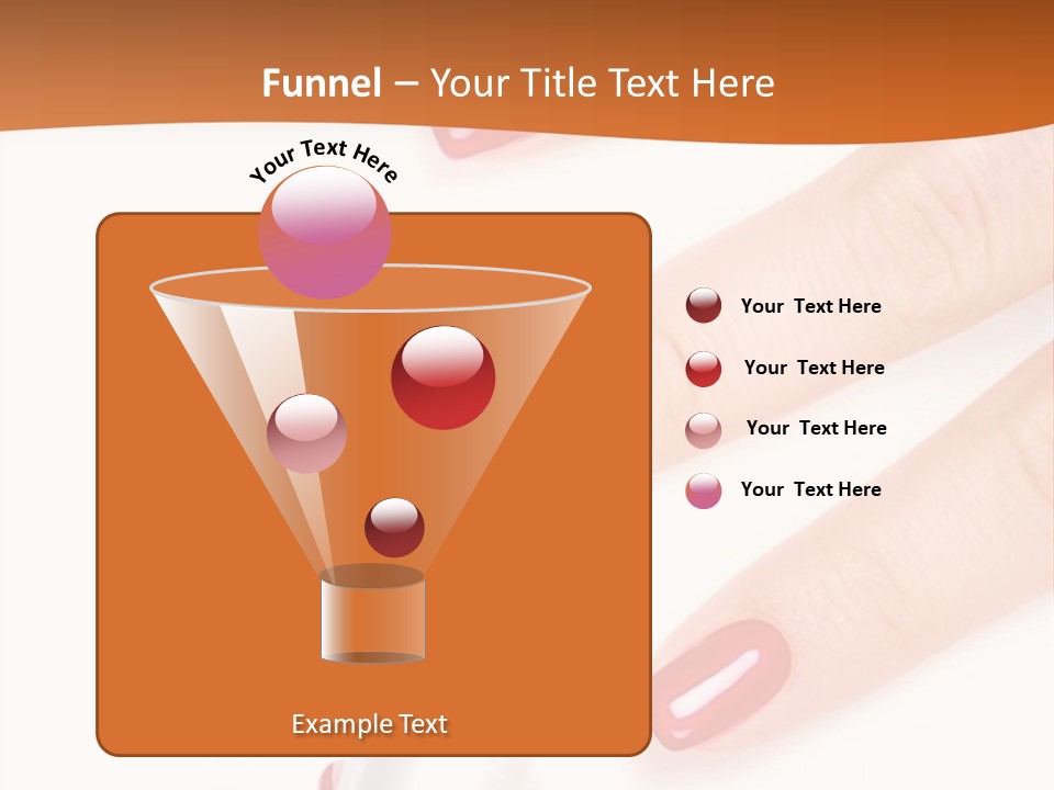 Manicurist Applying Red Nail Polish On Female Fingers. PowerPoint Template