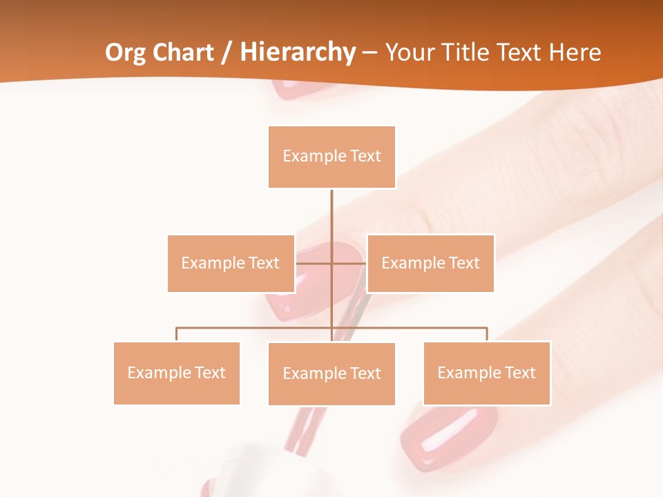 Manicurist Applying Red Nail Polish On Female Fingers. PowerPoint Template