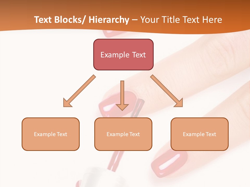 Manicurist Applying Red Nail Polish On Female Fingers. PowerPoint Template