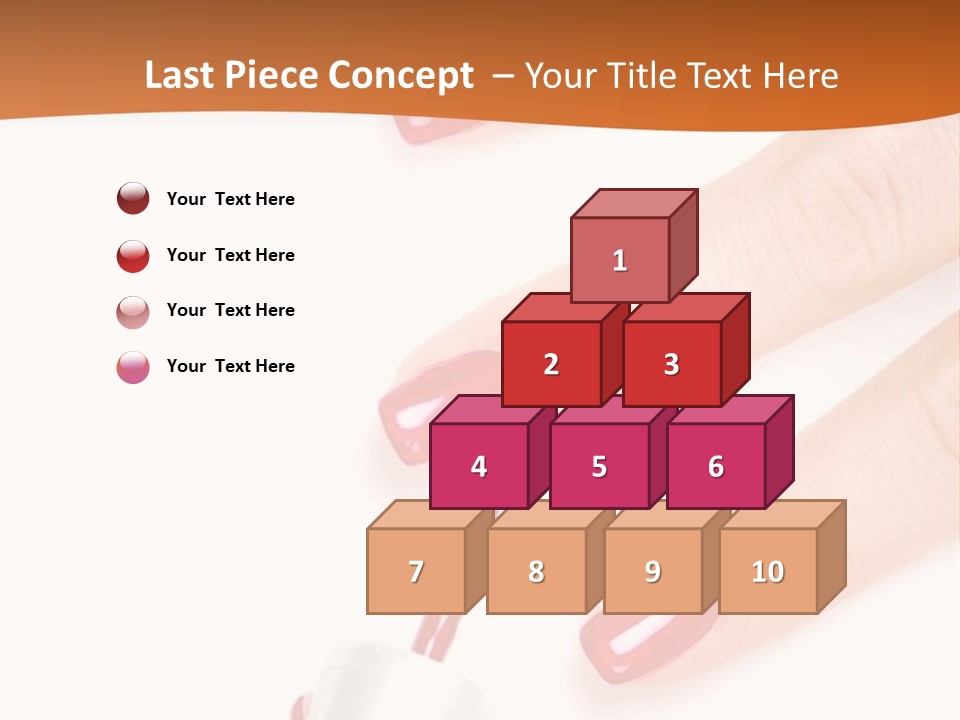 Manicurist Applying Red Nail Polish On Female Fingers. PowerPoint Template