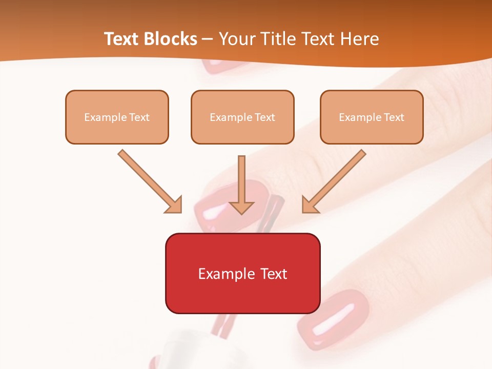 Manicurist Applying Red Nail Polish On Female Fingers. PowerPoint Template
