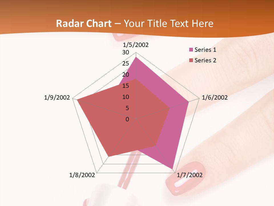 Manicurist Applying Red Nail Polish On Female Fingers. PowerPoint Template