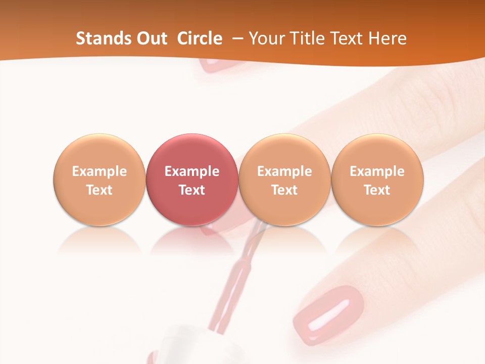 Manicurist Applying Red Nail Polish On Female Fingers. PowerPoint Template