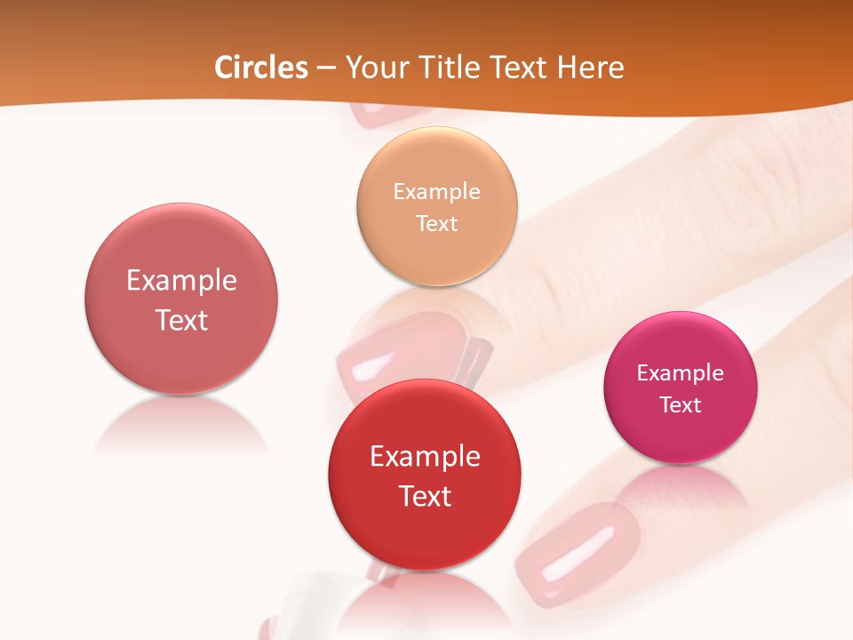 Manicurist Applying Red Nail Polish On Female Fingers. PowerPoint Template