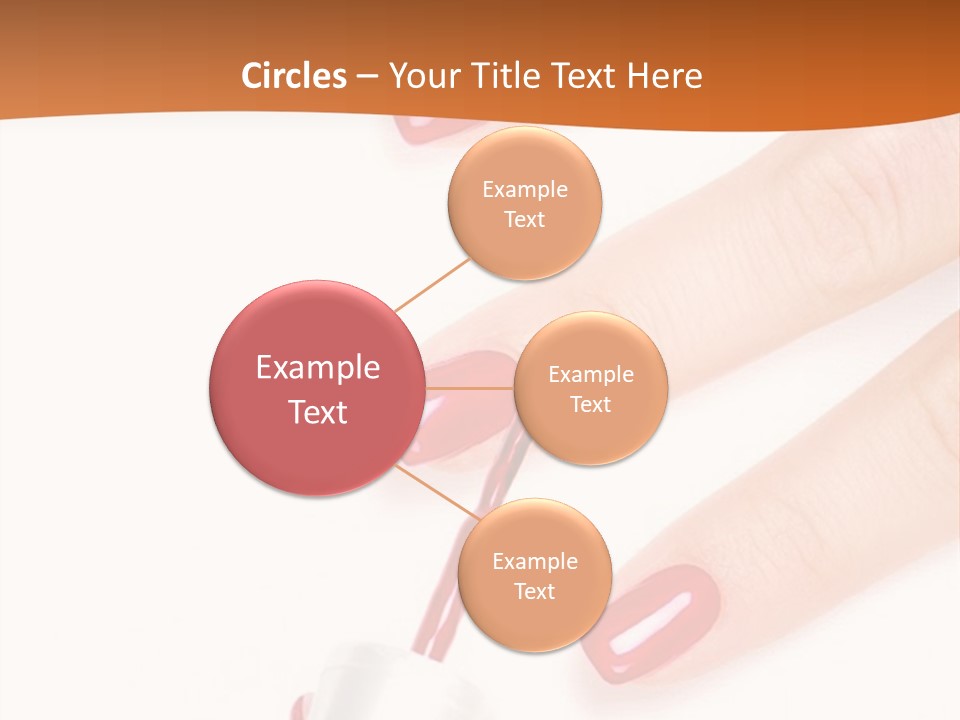 Manicurist Applying Red Nail Polish On Female Fingers. PowerPoint Template