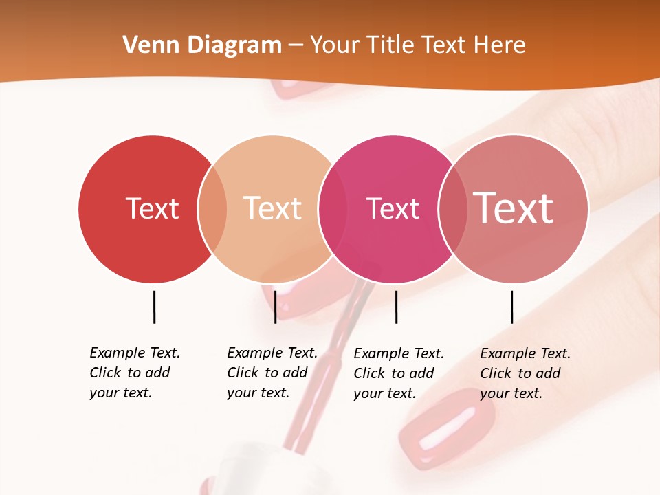 Manicurist Applying Red Nail Polish On Female Fingers. PowerPoint Template